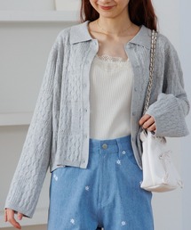 flower | レーシーポロトップ(ポロシャツ)