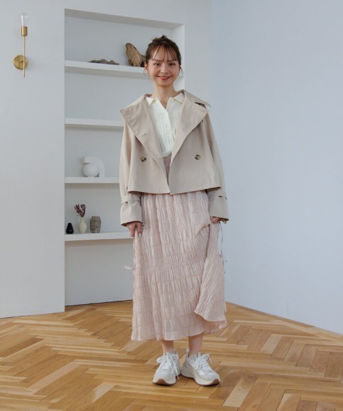 flower（フラワー）の「レーシーポロトップ（ポロシャツ・レディース・アイボリー/グレー・FREE）」の10枚目の写真