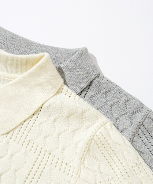 flower（フラワー）の「レーシーポロトップ（ポロシャツ・レディース・アイボリー/グレー・FREE）」の20枚目の写真