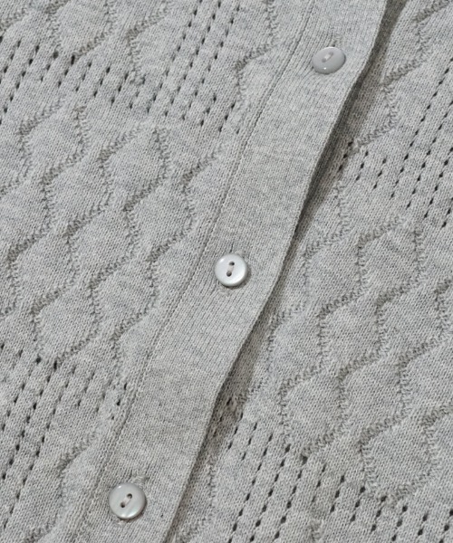 flower（フラワー）の「レーシーポロトップ（ポロシャツ・レディース・アイボリー/グレー・FREE）」の15枚目の写真