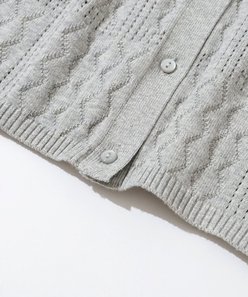 flower（フラワー）の「レーシーポロトップ（ポロシャツ・レディース・アイボリー/グレー・FREE）」の11枚目の写真