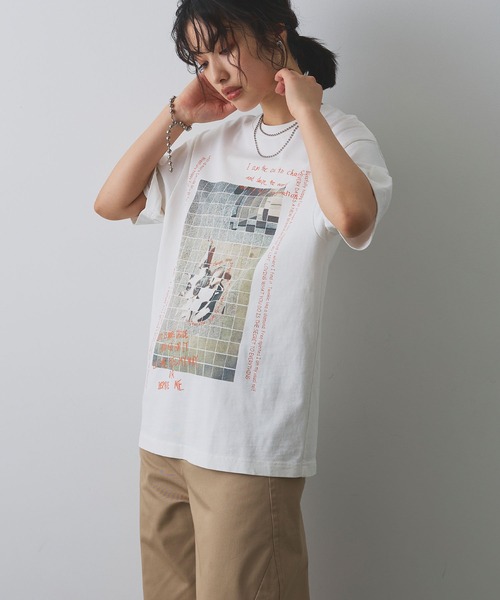 ELLEgirl（エルガール）の「フォトプリントTシャツ【ELLEgirl/エルガール】（Tシャツ/カットソー・レディース・ブラック/オフホワイト・FREE）」の14枚目の写真