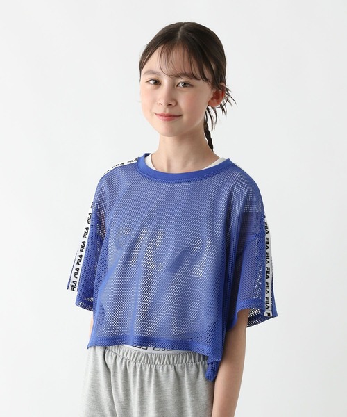 GLOBAL WORK(グローバルワーク)の「FILAコラボ/メッシュセット/309348(Tシャツ/カットソー・キッズ・ブラック×ブラック/ブルー/ミント/ホワイト・130cm/140cm/150cm/160cm)」の4枚目の写真
