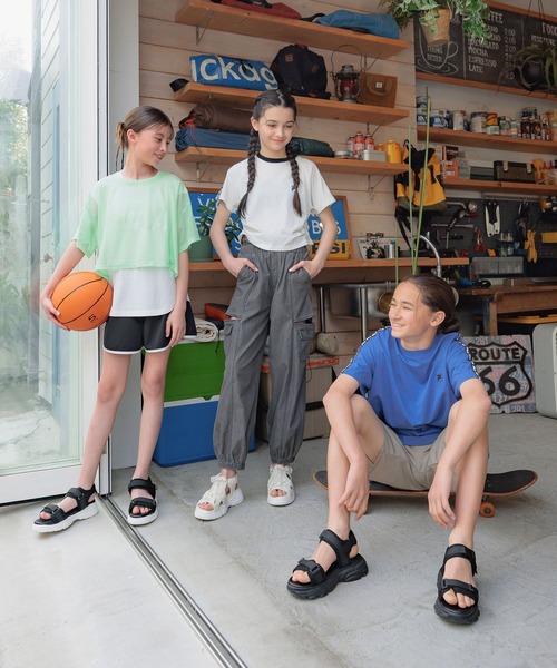 GLOBAL WORK(グローバルワーク)の「FILAコラボ/メッシュセット/309348(Tシャツ/カットソー・キッズ・ブラック×ブラック/ブルー/ミント/ホワイト・130cm/140cm/150cm/160cm)」の5枚目の写真