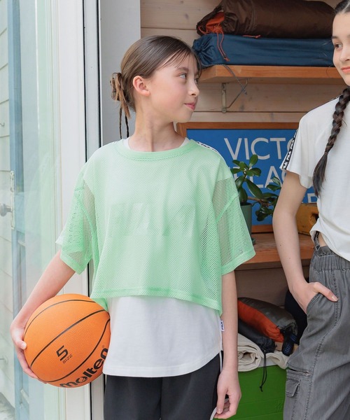 GLOBAL WORK(グローバルワーク)の「FILAコラボ/メッシュセット/309348(Tシャツ/カットソー・キッズ・ブラック×ブラック/ブルー/ミント/ホワイト・130cm/140cm/150cm/160cm)」の6枚目の写真