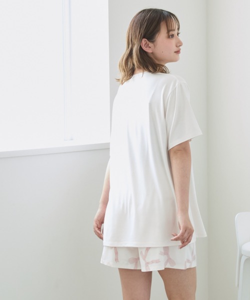 507441 [ジェラート ピケ] キャラクター柄接触冷感Tシャツ&パンツセット 507441 [ジェラート ピケ] キャラクター柄接触冷感Tシャツ