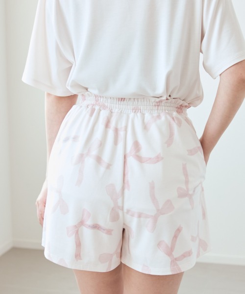 gelato pique（ジェラートピケ）の「【接触冷感】モチーフ4柄ワンポイントTシャツ&ショートパンツセット（ルームウェア/パジャマ・レディース・ブルー/ピンク/ミント/ネイビー・FREE）」の11枚目の写真