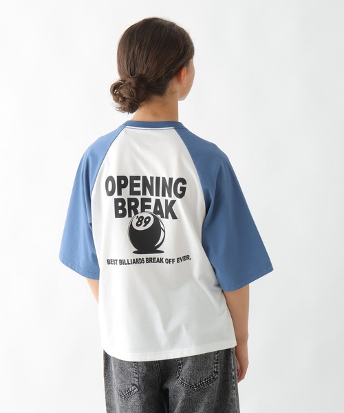 GLOBAL WORK(グローバルワーク)の「ヘビロッTEEラグランBIG/147389(Tシャツ/カットソー・キッズ・ホワイト×ブルー/ホワイト×ブラック/杢グレー・130cm/140cm/150cm/160cm/170cm)」の22枚目の写真