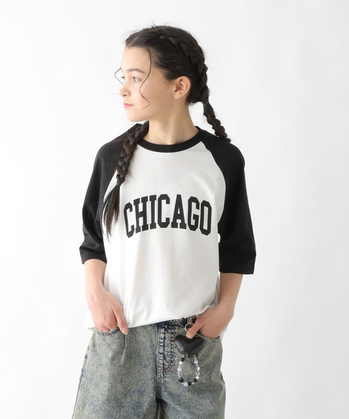 GLOBAL WORK(グローバルワーク)の「ヘビロッTEEラグランBIG/147389(Tシャツ/カットソー・キッズ・ホワイト×ブルー/ホワイト×ブラック/杢グレー・130cm/140cm/150cm/160cm/170cm)」の17枚目の写真