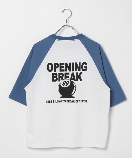 GLOBAL WORK(グローバルワーク)の「ヘビロッTEEラグランBIG/147389(Tシャツ/カットソー・キッズ・ホワイト×ブルー/ホワイト×ブラック/杢グレー・130cm/140cm/150cm/160cm/170cm)」の7枚目の写真