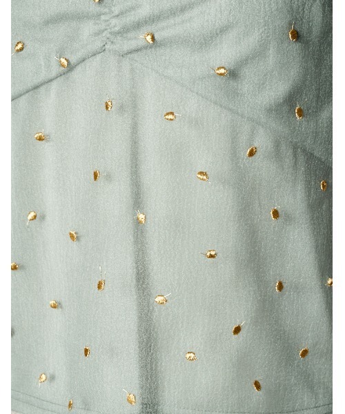 RUMCHE(ラムシェ)の「Dot Embroidery Sheer Tops / ドットエンブロイダリーシアーシャツ(その他トップス・レディース・ブラック/ライトグレー・FREE)」の8枚目の写真