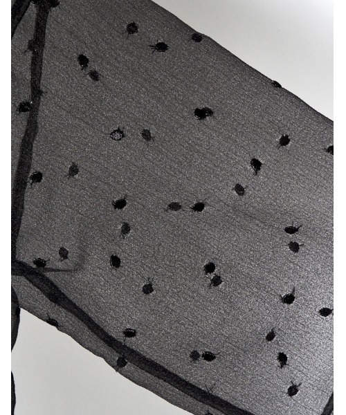RUMCHE(ラムシェ)の「Dot Embroidery Sheer Tops / ドットエンブロイダリーシアーシャツ(その他トップス・レディース・ブラック/ライトグレー・FREE)」の18枚目の写真