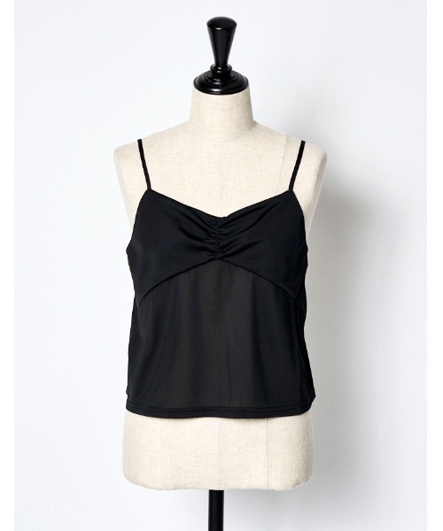 RUMCHE(ラムシェ)の「Dot Embroidery Sheer Tops / ドットエンブロイダリーシアーシャツ(その他トップス・レディース・ブラック/ライトグレー・FREE)」の19枚目の写真