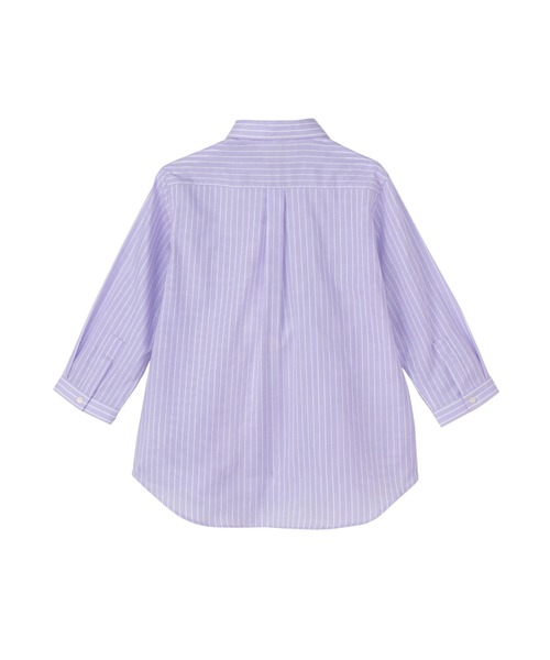 TOKYO SHIRTS(トウキョウシャツ)の「【Pitta Re:)】ふわっとガーゼシャツ 七分袖 綿100% レディースカジュアルシャツ(シャツ/ブラウス・レディース・パープル・LL/S/L/M)」の2枚目の写真