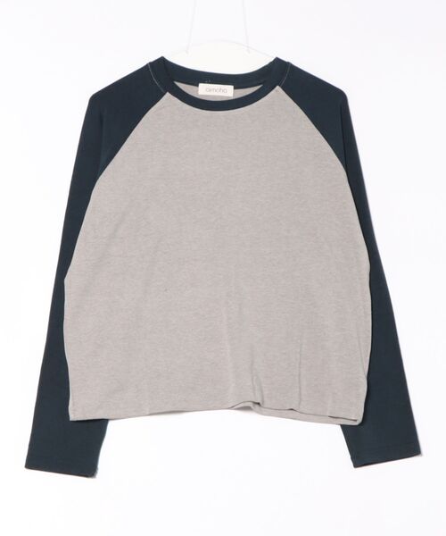 aimoha（アイモハ）の「ラグランスリーブ長袖Tシャツ（Tシャツ/カットソー・レディース・ネイビー/ブラック/グレー・FREE）」の8枚目の写真