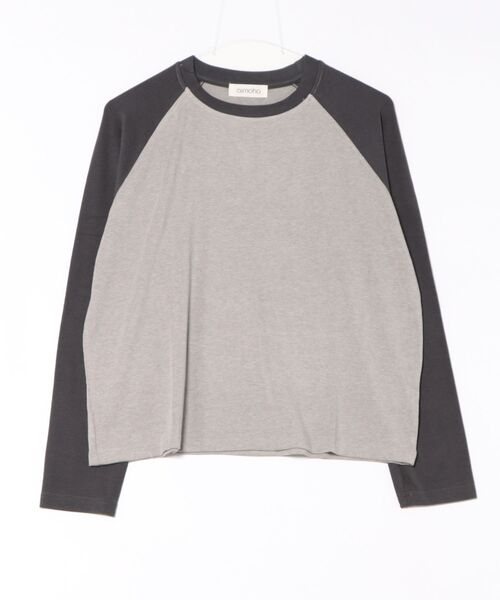 aimoha（アイモハ）の「ラグランスリーブ長袖Tシャツ（Tシャツ/カットソー・レディース・ネイビー/ブラック/グレー・FREE）」の7枚目の写真