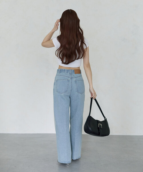 【Yuna企画】ハイウエストストレートデニムパンツ Yuna企画】ハイウエストストレートデニムパンツ（その他パンツ