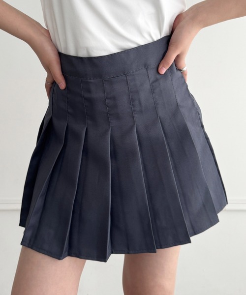 EMODA インパン付きプリーツスカート Ada. スカート インパン 裏地付き プリーツ ミニスカート