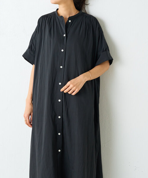 BEARDSLEY（ビアズリー）の「ギャザー割繊ワンピ（ワンピース・レディース・ベージュ/ブラック・FREE）」の9枚目の写真