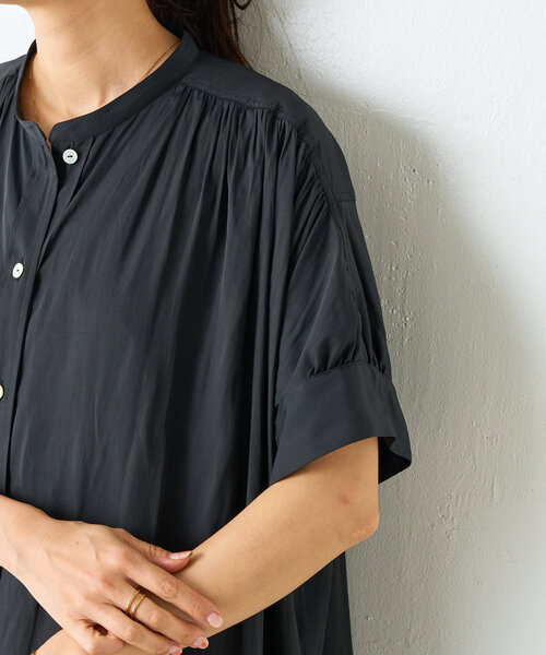 BEARDSLEY（ビアズリー）の「ギャザー割繊ワンピ（ワンピース・レディース・ベージュ/ブラック・FREE）」の21枚目の写真