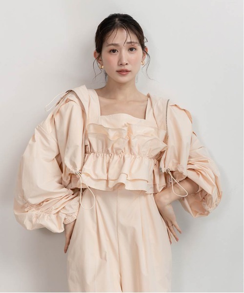 RANDA（ランダ）の「フードフリルマウンテンパーカー（マウンテンパーカー・レディース・ベージュ/ホワイト/ネイビー・FREE/FT）」の15枚目の写真