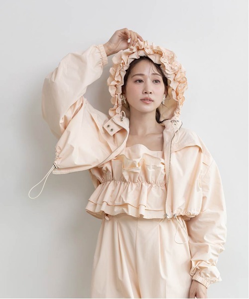 RANDA（ランダ）の「フードフリルマウンテンパーカー（マウンテンパーカー・レディース・ベージュ/ホワイト/ネイビー・FREE/FT）」の18枚目の写真