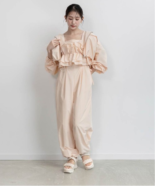 RANDA（ランダ）の「フードフリルマウンテンパーカー（マウンテンパーカー・レディース・ベージュ/ホワイト/ネイビー・FREE/FT）」の19枚目の写真