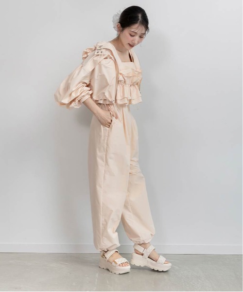 RANDA（ランダ）の「フードフリルマウンテンパーカー（マウンテンパーカー・レディース・ベージュ/ホワイト/ネイビー・FREE/FT）」の21枚目の写真