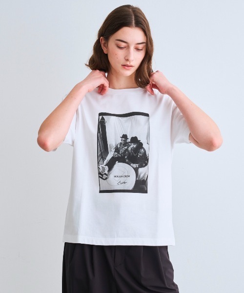 three dots(スリードッツ)の「【unisex】グラフィックTシャツ(Tシャツ/カットソー・レディース・ホワイト系その他/ホワイト系その他2/ホワイト系その他3・SMALL/MEDIUM/LARGE/X-SMALL)」の11枚目の写真