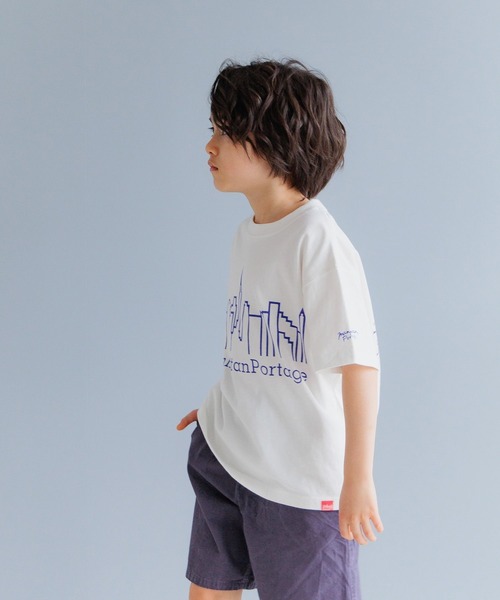 Manhattan Portage(マンハッタンポーテージ)の「【Manhattan Portage(マンハッタンポーテージ)】別注スカイラインロゴT(KIDS)(Tシャツ/カットソー・キッズ・オフホワイト/ブラック/オレンジ・110cm/130cm/150cm)」の12枚目の写真