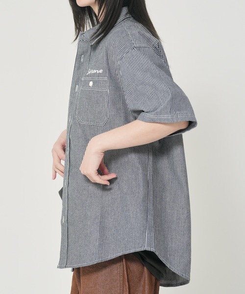 CORISCO(コリスコ)の「ヒッコリーワンポイント刺繍半袖シャツ(M1)(シャツ/ブラウス・メンズ・その他2/その他1・X-LARGE/LARGE/MEDIUM)」の7枚目の写真