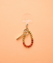 HASHIBAMI（ハシバミ）の「【HASHIBAMI】オルビット 天然石×ゴールドビーズ スマホハンドストラップ（スマホグッズ）」