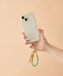 HASHIBAMI（ハシバミ）の「【HASHIBAMI】オルビット 天然石×ゴールドビーズ スマホハンドストラップ（スマホグッズ）」