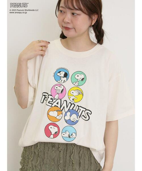 セール】【PEANUTS×Samansa Mos2】75thアートTee（Tシャツ