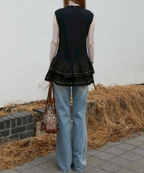 最新最全の NOT KNOWING】Eyelet Sleeveless Tee OPS（ワンピース）｜NOT ワンピース