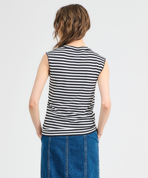 GOOD PEOPLE GOOD STITCHING GOOD PRODUCT(グッドピープルグッドスティッチンググッドプロダクト)の「GOOD PEOPLE GOOD STITCHING GOOD PRODUCT for ESTNATION / スムース ノースリーブ(Tシャツ/カットソー・レディース・ブラック系その他/ブラック/ホワイト・FREE)」の5枚目の写真