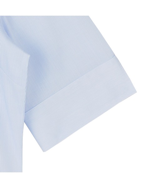 TOKYO SHIRTS（トウキョウシャツ）の「形態安定ノーアイロン レギュラー 5分袖ビジネスワイシャツ（ビジネスシャツ・レディース・サックスブルー・S/M/L/LL/XL）」の3枚目の写真