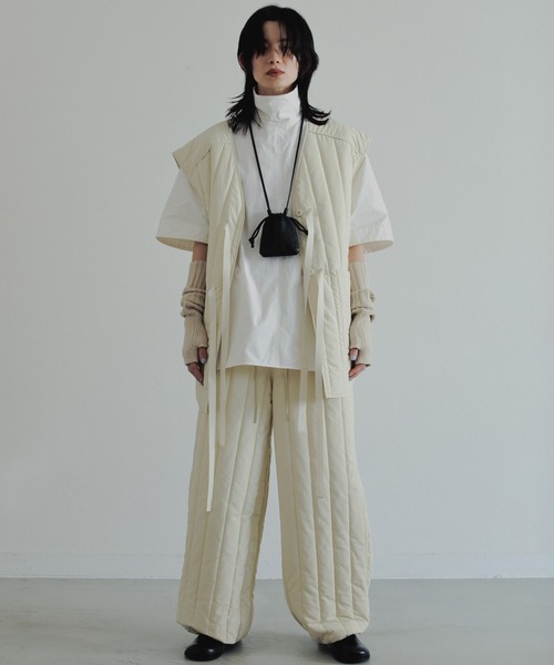 anuke（アンヌーク）の「Backopen Stripe Vest（ベスト・レディース・ネイビー/クリーム・38inch/36inch）」の9枚目の写真