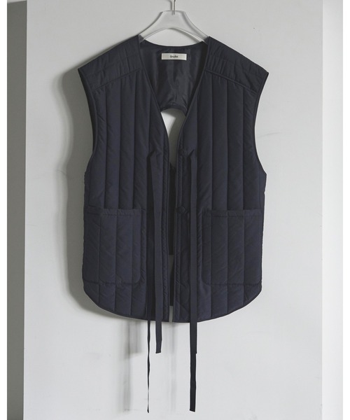 anuke（アンヌーク）の「Backopen Stripe Vest（ベスト・レディース・ネイビー/クリーム・38inch/36inch）」の16枚目の写真