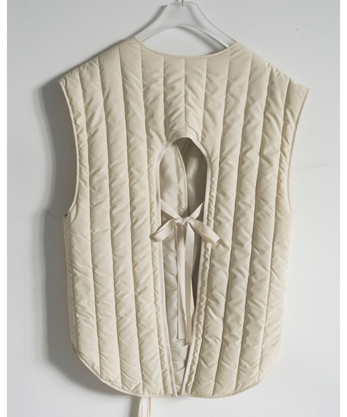 anuke（アンヌーク）の「Backopen Stripe Vest（ベスト・レディース・ネイビー/クリーム・38inch/36inch）」の19枚目の写真