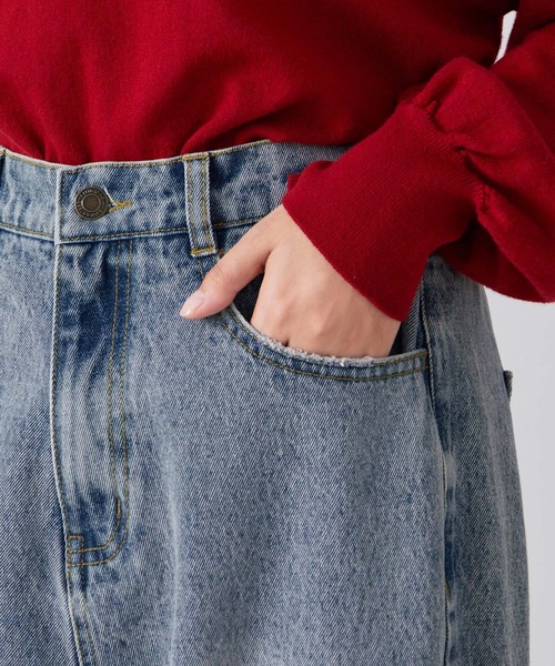 Viola e Viola（ヴィオラエヴィオラ）の「楽ちん細見え　こだわりカーブデニムパンツ（その他パンツ・レディース・ブルー/ネイビー・3L/LL/L/M）」の9枚目の写真