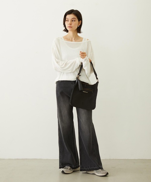 MILKFED.(ミルクフェド)の「WHIPSTITCH BAG(ショルダーバッグ・レディース・ブラウン/グレー/ブラック・ONE SIZE)」の22枚目の写真