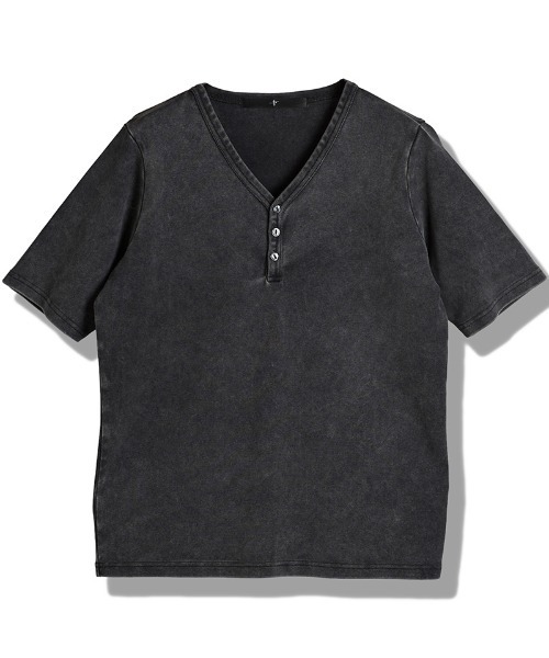 NO ID.(ノーアイディ)の「mt9799-フライスヘンリーV-N-T VネックTシャツ(Tシャツ/カットソー・メンズ・ブラック/グレー/ホワイト・2/1)」の13枚目の写真