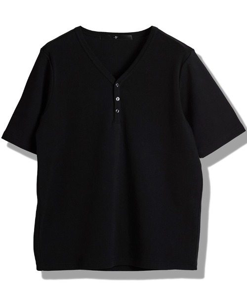 NO ID.(ノーアイディ)の「mt9799-フライスヘンリーV-N-T VネックTシャツ(Tシャツ/カットソー・メンズ・ブラック/グレー/ホワイト・2/1)」の12枚目の写真