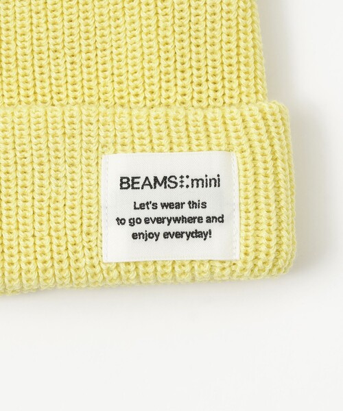 BEAMS mini（ビームスミニ）の「カラー リブ ワッチ キャップ 2025FW（キャップ・キッズ・イエロー系その他4/オフホワイト/ブルー系その他2・ONE SIZE）」の6枚目の写真