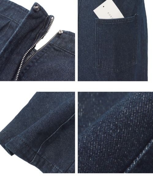 KOBE LETTUCE（コウベレタス）の「キャミストラップビスチェ風デニムジャンスカ（ジャンパースカート・レディース・ブルー/インディゴブルー・L/M）」の22枚目の写真