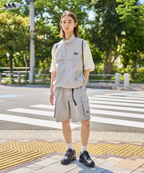 kutir（クティール）の「NYLON CARGO SHORTS／ナイロンカーゴショートパンツ（カーゴパンツ・メンズ・チャコールグレー/ライトグレー/グレイッシュベージュ/ブラック/ネイビー・SMALL/MEDIUM/LARGE）」の16枚目の写真