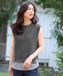 heve グレー ノースリーブニット 新品未使用タグ付き heve グレー ノースリーブニット 新品未使用タグ付き