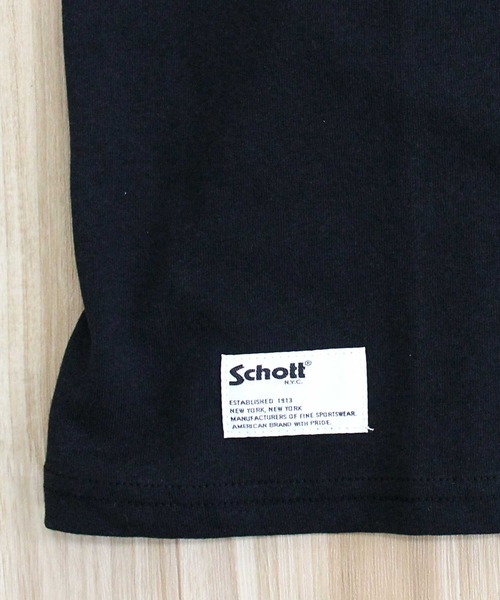 Schott（ショット）の「T-SHIRT GIRL（Tシャツ/カットソー・メンズ・ブラック/ホワイト・L/XL/XXL/M）」の12枚目の写真