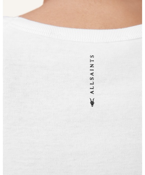 ALLSAINTS（オールセインツ）の「STEVIE SLIM FIT SHORT SLEEVE T-SHIRT | STEVIE スリム フィット 半袖 Tシャツ（Tシャツ/カットソー・レディース・ホワイト・S/M/L/XS）」の8枚目の写真